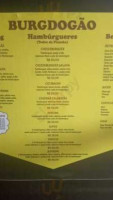 Burgdoggão menu