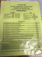 La Feria Cafe menu