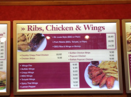 Burger's Wings Things menu