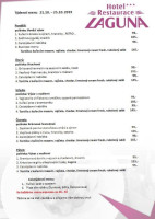 Restaurace A Laguna menu