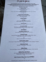Inlet Pubhouse menu
