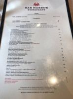 Harbor Ale House menu