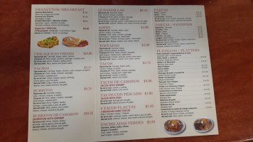 Garibaldi Mexican menu