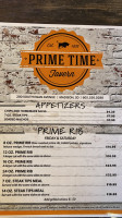 Prime Time Tavern menu