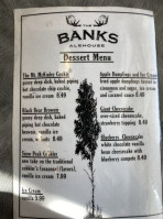 The Banks Alehouse menu