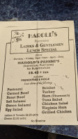 Harold's New York Deli Restaurant menu