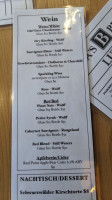 Beda's Biergarten menu