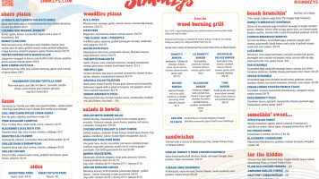 Simmzy's Long Beach menu