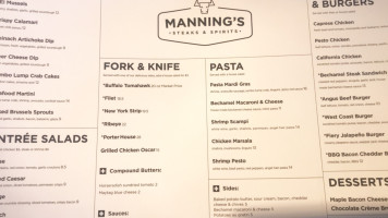 Manning's Steaks And Spirits food