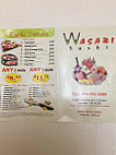 Wasabi Sushi menu
