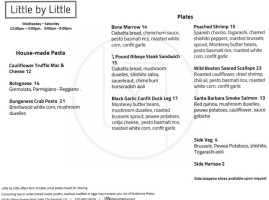 Little By Little menu