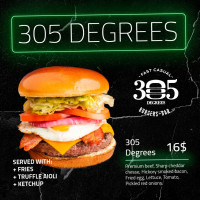 305 Degrees Burgers inside