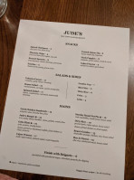 Jude's Old Town menu