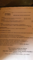 Hostinec Za Vodou menu