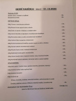 Restaurace Jindice menu