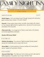 Piccolo's Pizza And Pasta House menu