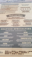 Charlie's Fisherman's Wharf menu