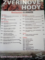 Restaurace U Jonáše menu