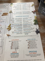 Tropical Smoothie Cafe menu