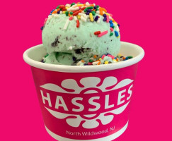 Hassles Ice Cream Parlor food
