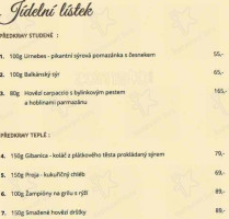 Restaurace Čertův Potok menu