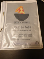 Pizza N' Curries menu