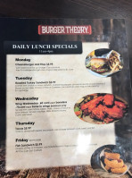 Burger Theory Grill menu