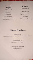 Chez Maman East menu