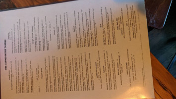 The Oxford House Tavern menu