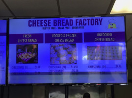 Cheese Bread Factory menu