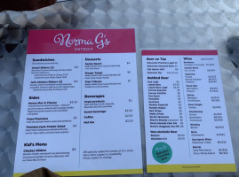 Norma G's menu