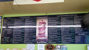 Rinaldi's Of Redondo menu