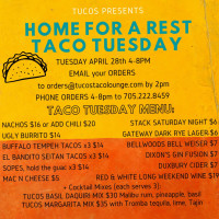 Tucos Taco Lounge menu