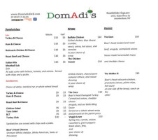 Domadi's Deli food