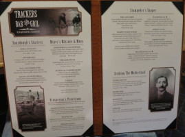 Trackers Grill menu