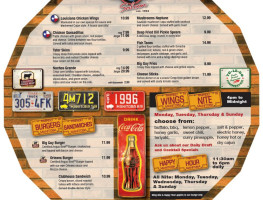 Big Guys Ranch & Saloon menu