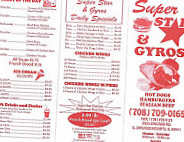 Super Star Gyros menu