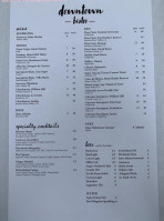 Downtown Bistro menu