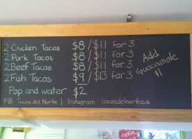 Tacos del Norte food