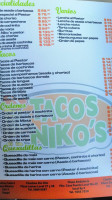 Tacos Niko's Andalucia menu