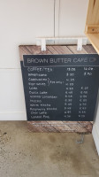 Brown Butter Cafe menu