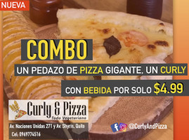 Curly Pizza menu