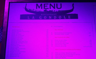 La Gondole menu