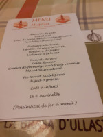 La Brasa D'ullastrell menu