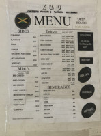 K And D Jamaican And American menu