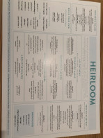 Heirloom Restaurant menu
