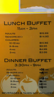 Asian Pear Buffet Ltd menu