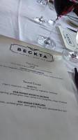 Beckta Dining&wine menu