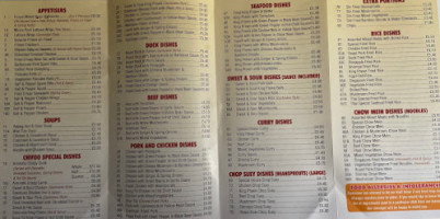 Chifoo menu