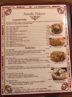 Noodle Palace menu